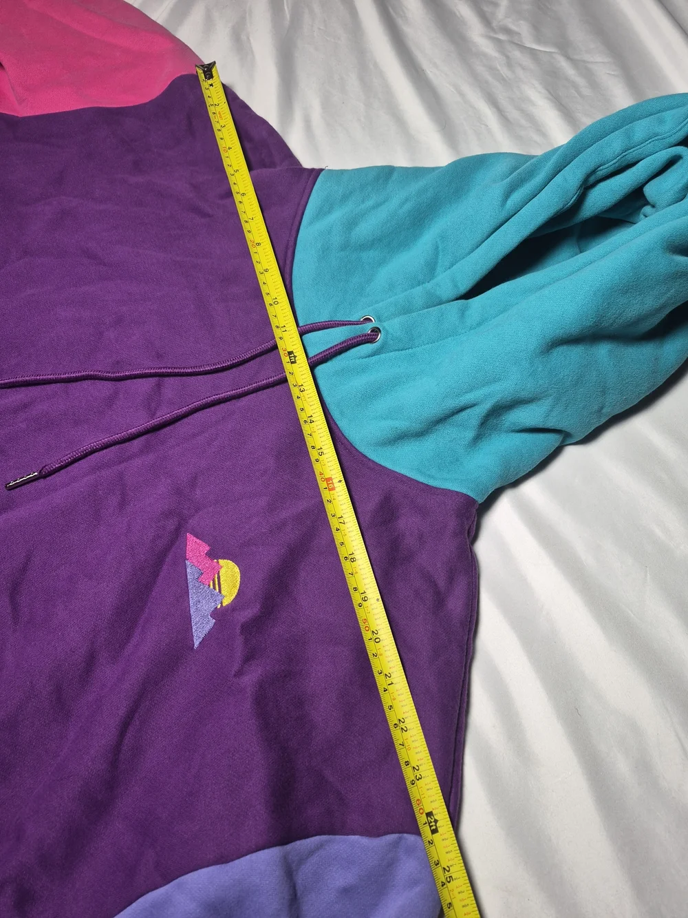 Purpled Pastel Mountain Colorblock Hoodie Size XXL